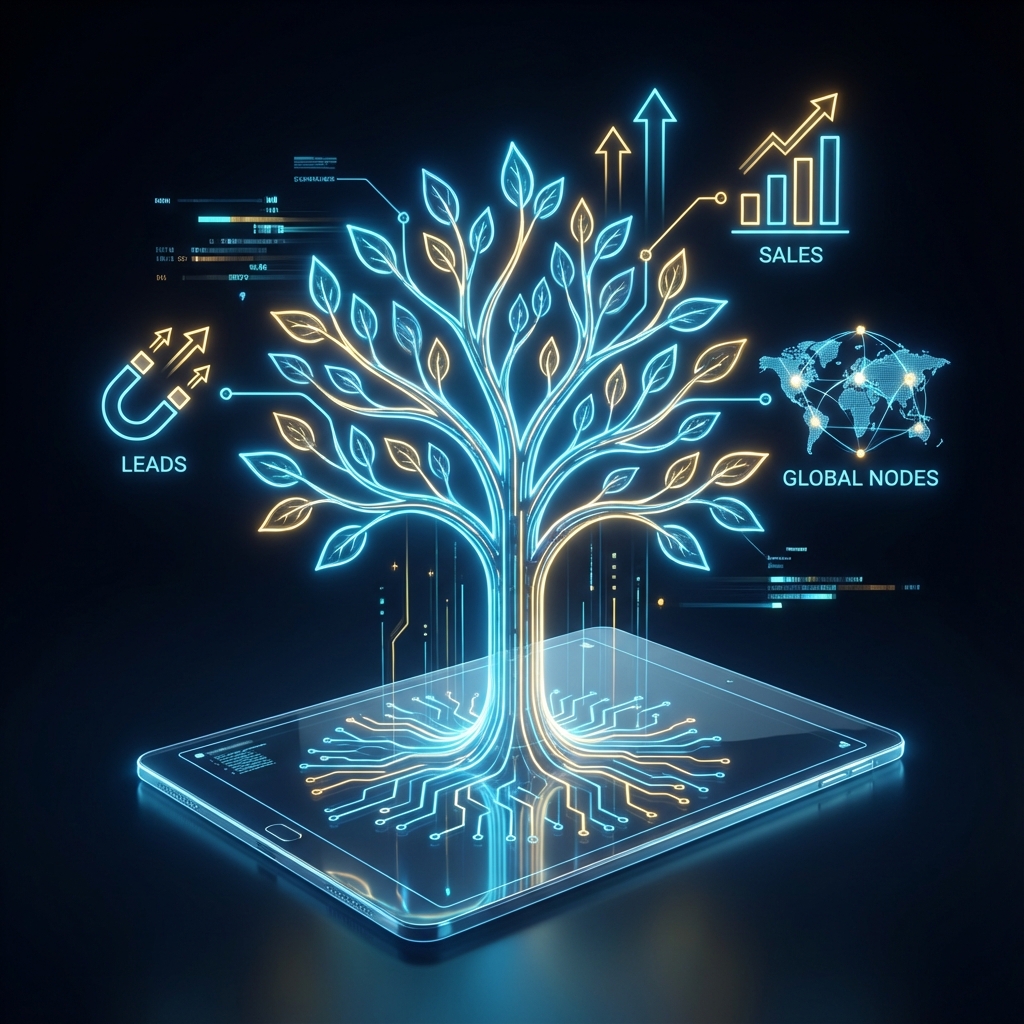 Business Growth Digital Tree