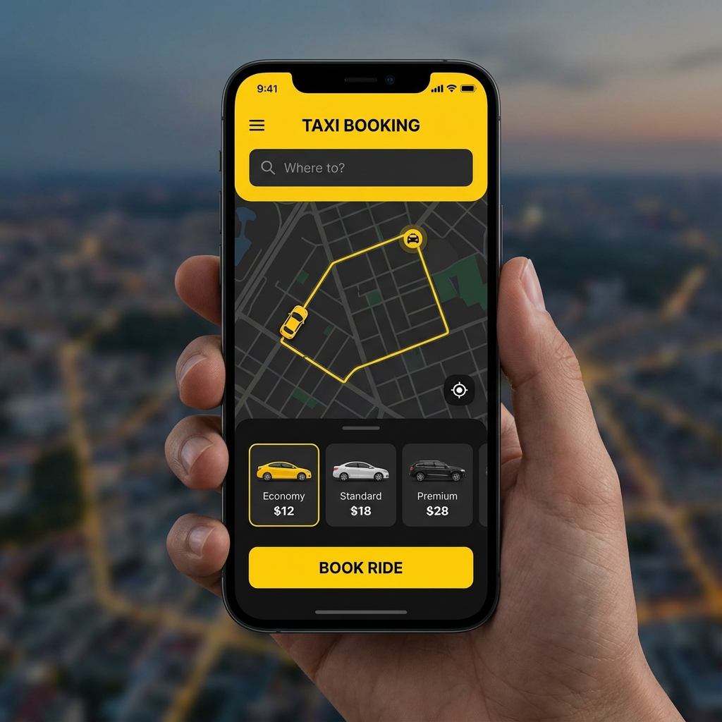 taxi booking website design